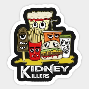 Kidney Killers Funny Vegan T Shirt Sticker